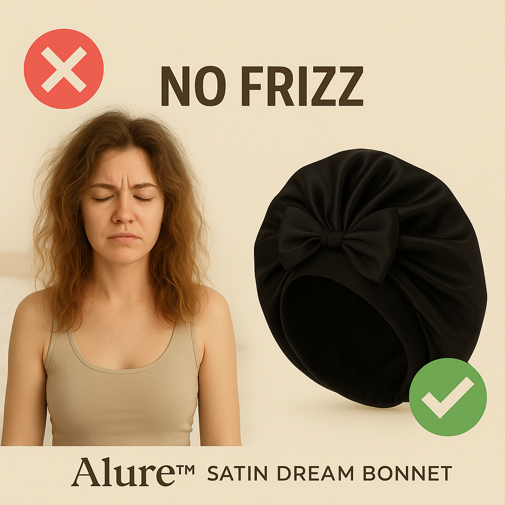 Alure™ Satin Dream Bonnet: Wake Up to Perfect, Frizz-Free Hair